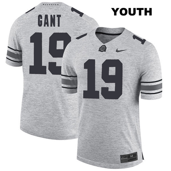Ohio State Buckeyes Youth Dallas Gant #19 Gray Authentic Nike College NCAA Stitched Football Jersey NG19T62AV